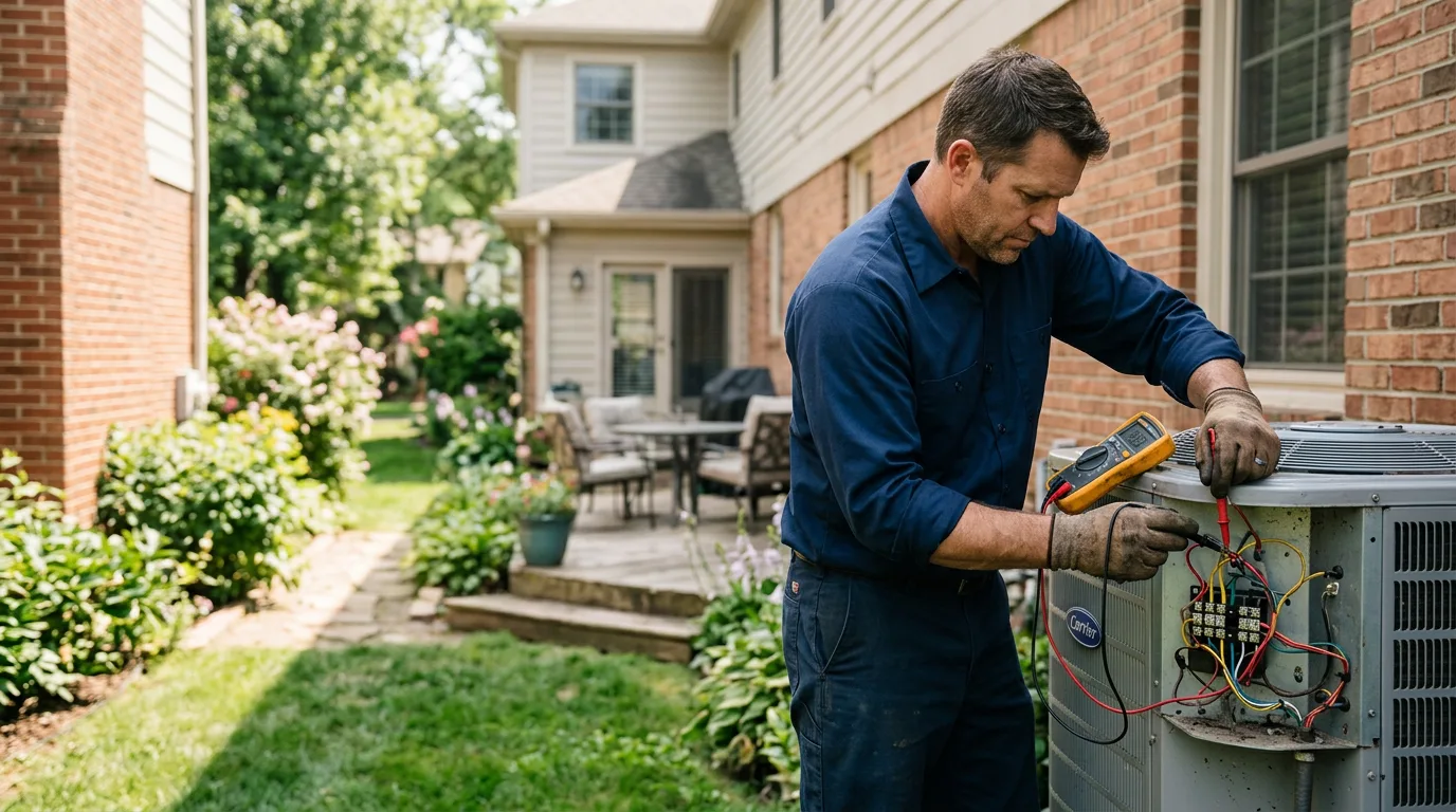 HVAC technician working near Media, IL